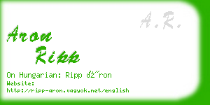 aron ripp business card